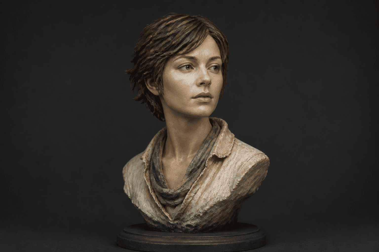 Studio example: finished likeness bust